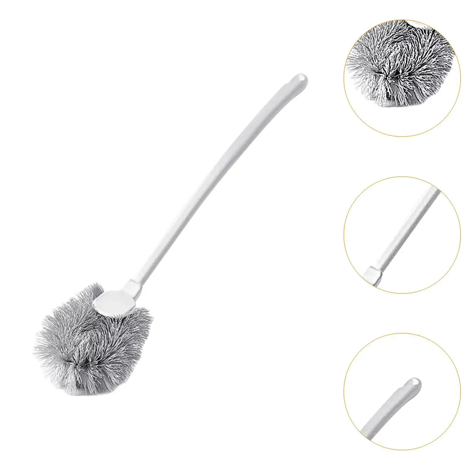 Toilet Brush Quick Drying Flexible Bendable Space Saving Toilet Cleaning Supplies Cleaning Scrub Brush for Condo Home Apartment