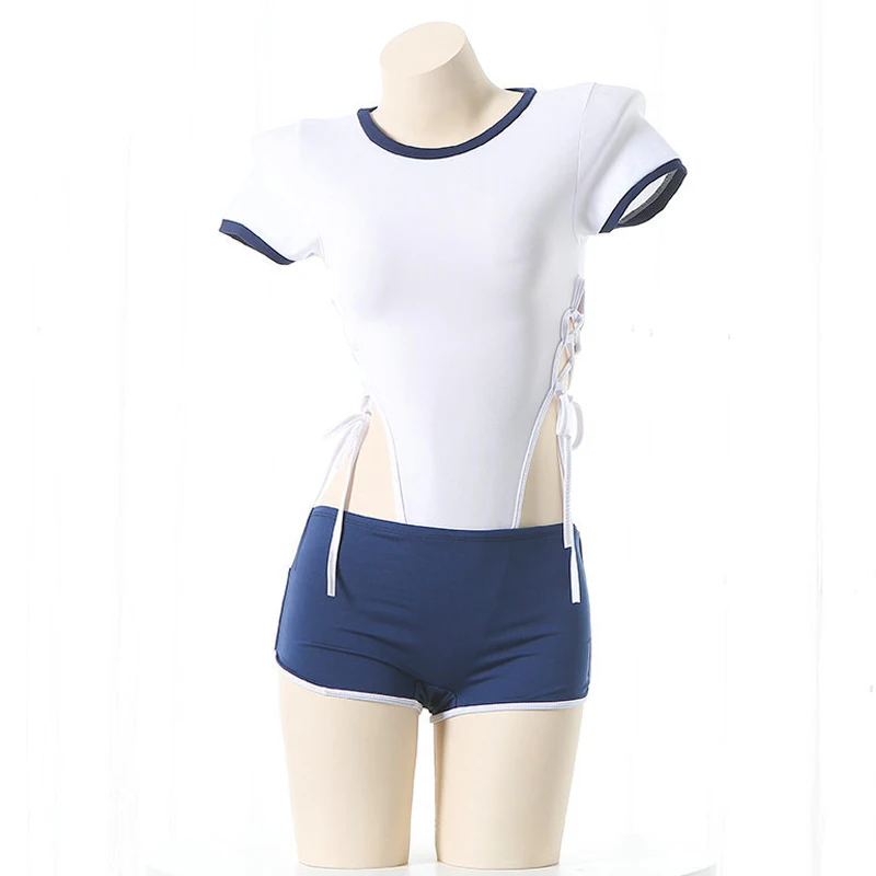 Japanese Anime Student School Swimsuit Unifrom Swimwear Outfits Women Bodysuit Pajamas Pool Party Costumes Cosplay