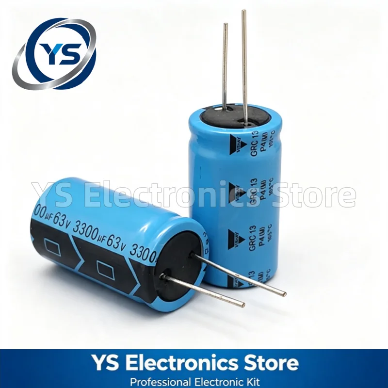 2-10PCS VISHAY GRC Series 63V3300UF 22x40mm 3300UF63V 63V 3300UF Audio Electrolytic Capacitor New