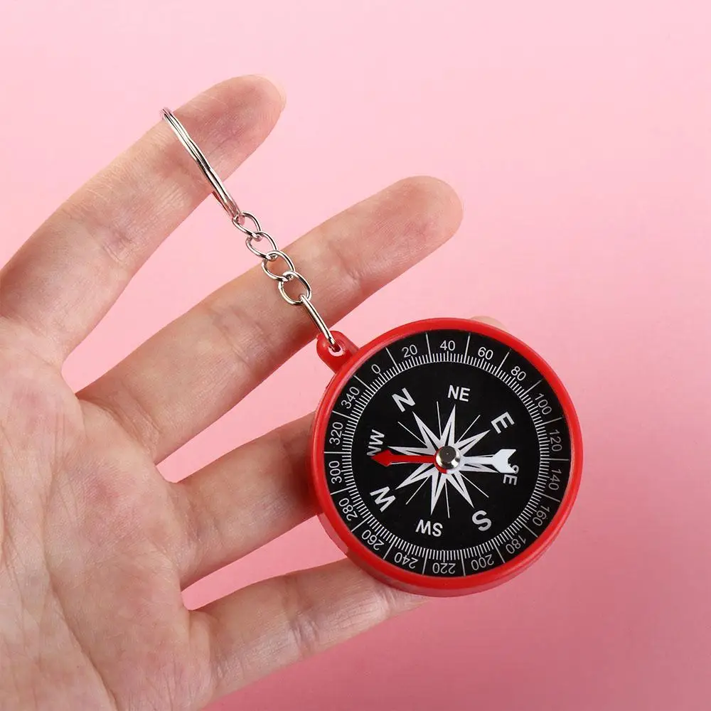 Outdoor Pocket Compass Keychain Mini Compass Pendant Navigation Tools for Travel Camping Hiking Climbing Cycling Toy