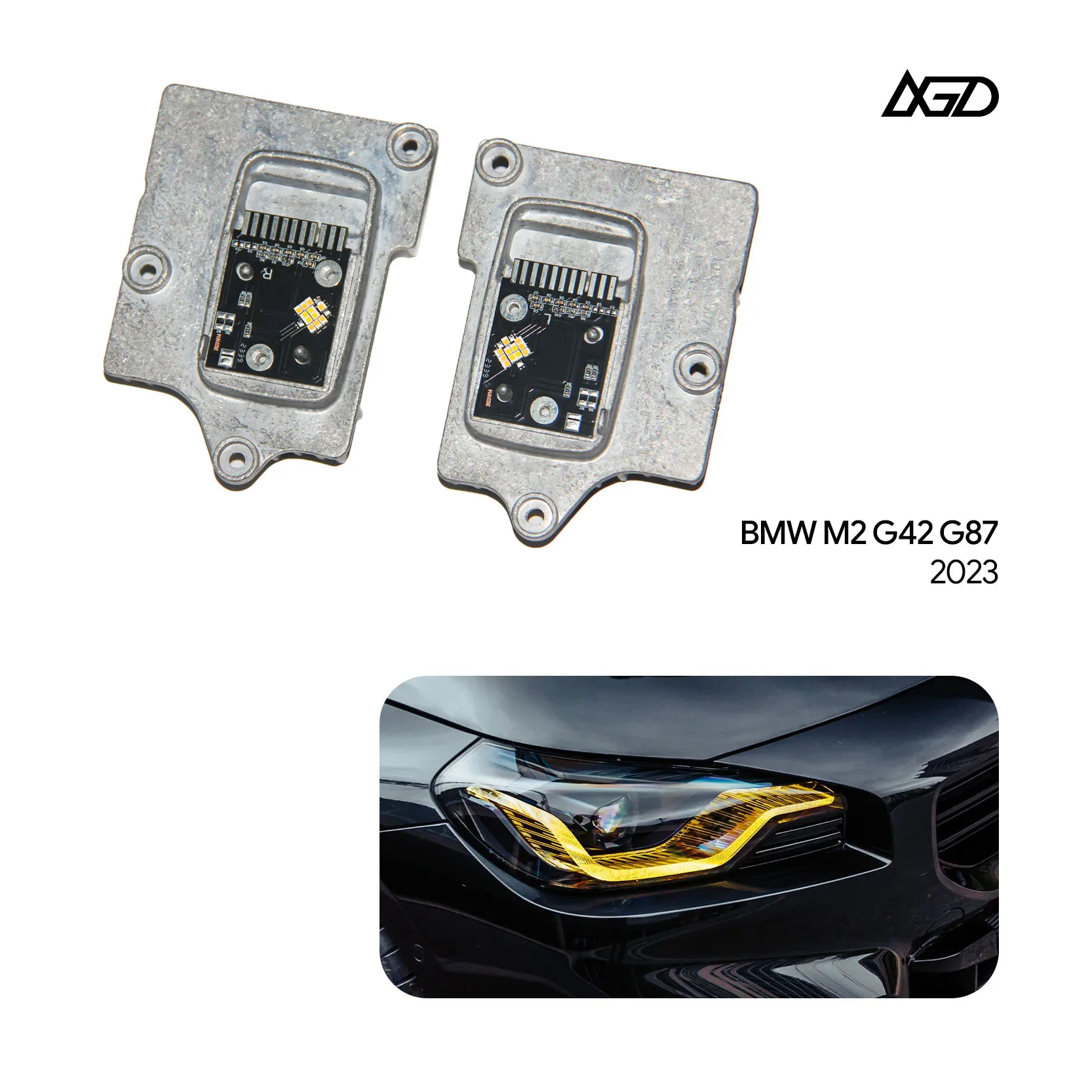 

DRL Yellow Modules For 2022 2023 BMW M2 G42 G87 M240i CSL LED Daytime Running Light Turn Signal