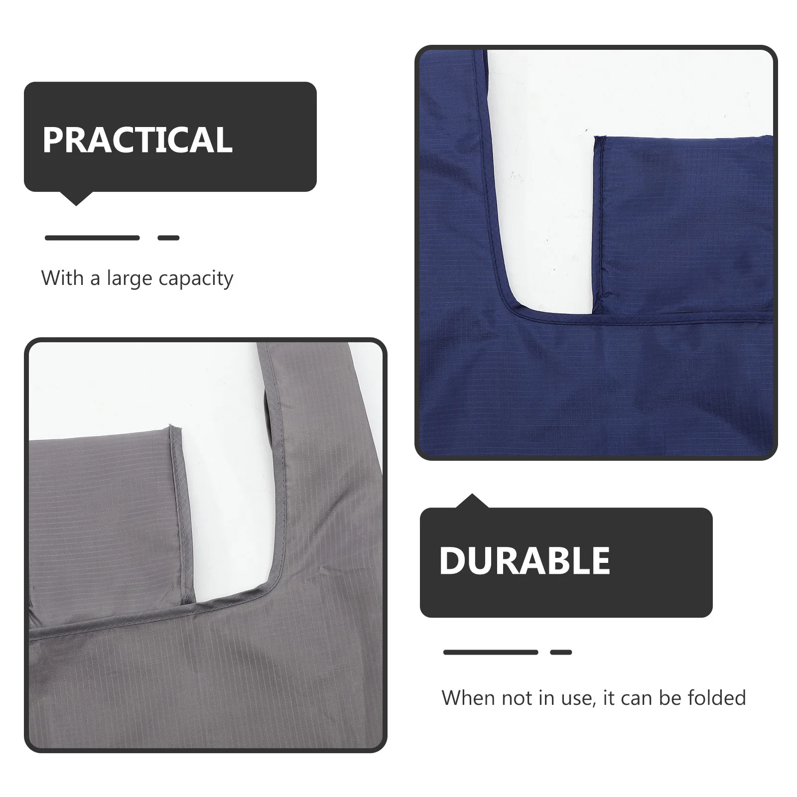 

4Pcs Foldable Shopping Tote Waterproof Oxford Cloth Large Capacity Grocery Bags Portable Reusable Grocery Tote