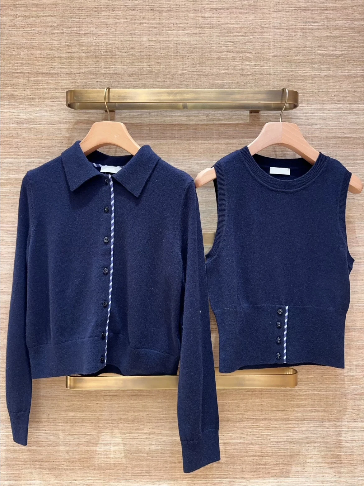 

Трикотажный жилет Deep Blue с декоративной отделкой, приталенный, укороченный, для ранней весны, в французском стиле, женская вязаная одежда