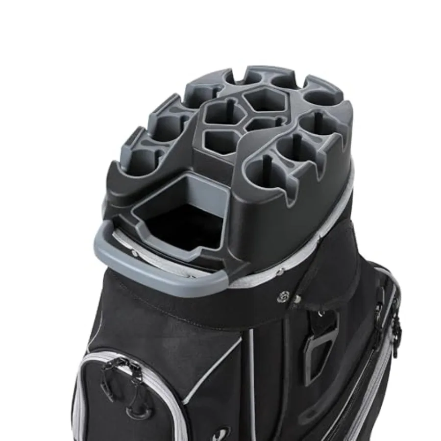 Golf Cart Bag, 14 Way Molded Lock Top Divider Organizer, Golf Club Bag with Full-Length Divider, Handles, Storage Pockets, Shou