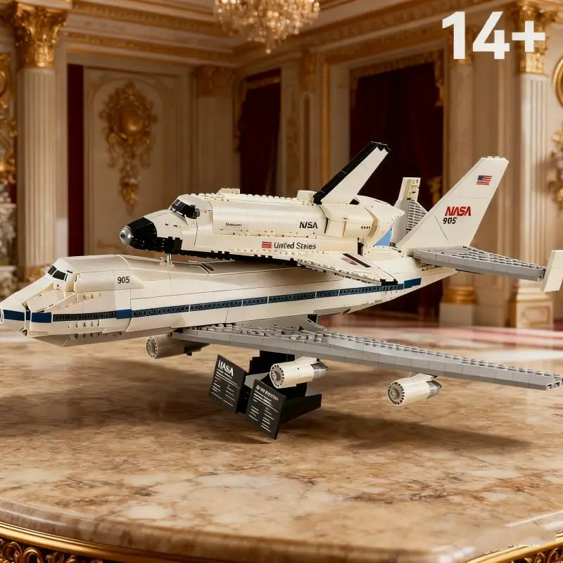 

2025 шаттл-носец, модель самолета 10360, строительные блоки, кирпичи, сделай сам, креативный домашний декор, кирпичи, игрушка, детский рождественский подарок