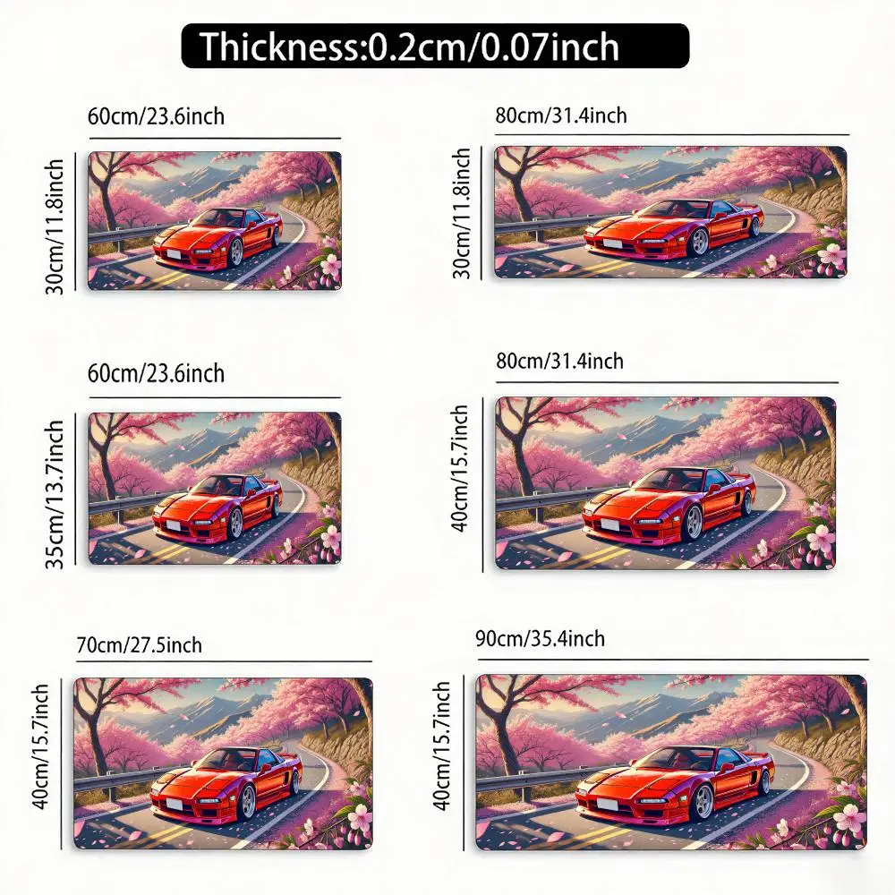 

Anime Car-Themed Mouse Pad Extra-Large Gaming Desk Mat XXL Rubber Non-Slip Mouse Pad Speed Computing Office Extended Desk Mat