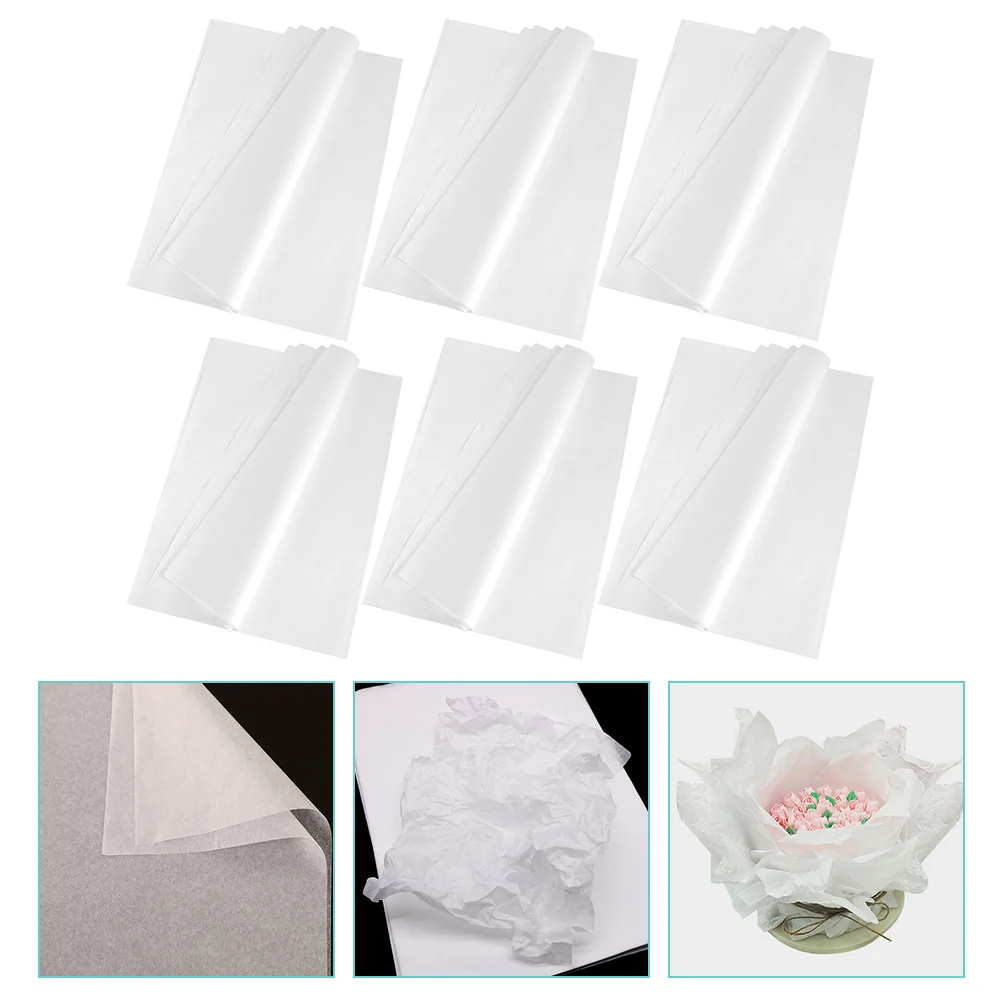 200 Sheets Translucent Copy Paper Flower Wrapping Material Towels Bulk Tissue Wraps Supplies Packaging Gift