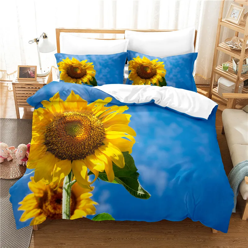 

Sunflower Bedding Set Duvet Cover Set 3d Bedding Digital Printing Bed Linen Queen Size Bedding Set Fashion Design