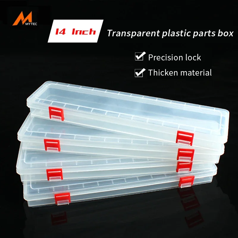 

14 Inch Portable Plastic Tool Parts Box Transparent Element Jewelry Gadgets Storage Tool Parts Box Container Parts Organizer