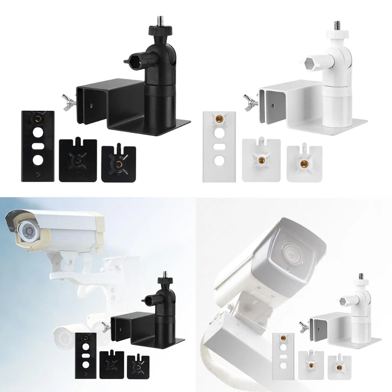 

Кронштейн для камеры безопасности, практичный металлический держатель для камеры, подставка для желоба, регулируемые сайдинговые зажимы для внутреннего и наружного офиса, отеля