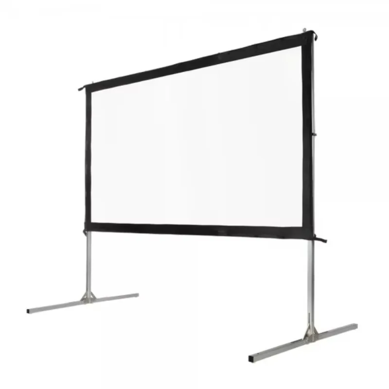 

2025 hot sale 135" 16:9 Outdoor Garden Movie Projection Screen Fast Fold Projector Screen with Stand Carry