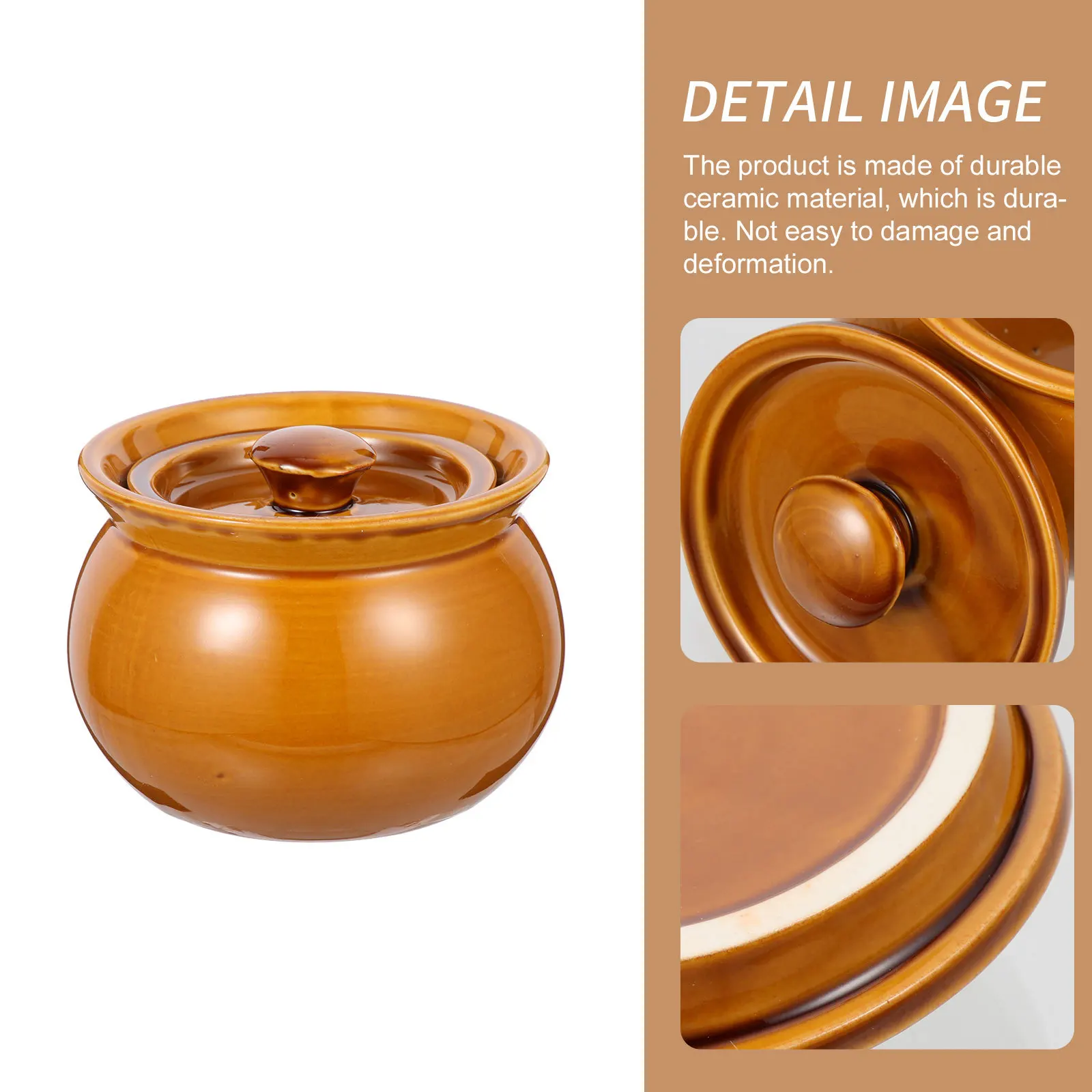 

Household Ceramic Stewing Pot Soup Bowl High Grade Material Smooth Surface Kitchen Soup Cooking Pot Ceramic Stew Cup