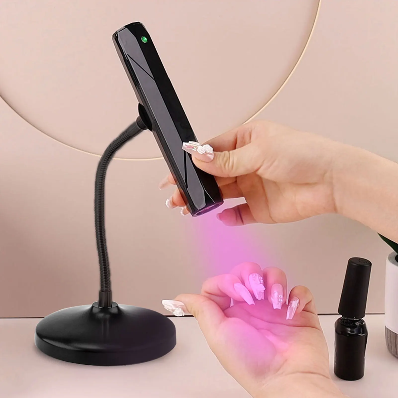 

Gooseneck Gel Nail Lamp USB 9W LED Gel Nail Light 360 Degree Rotatable 60S Timer Manicure Dryer for Home and Nail Salon