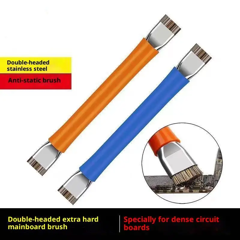 Hot 1Pc Phone/Computer Mainboard Cleaning Brush Circuit Board Repair For IC Chip PCB Welding Anti-Static ESD Double Headed Brush