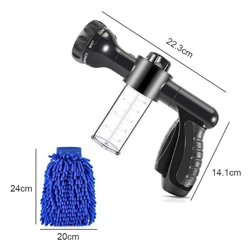 Ketel busa pistol taman pipa air pistol air rumah tangga hitam cuci mobil set