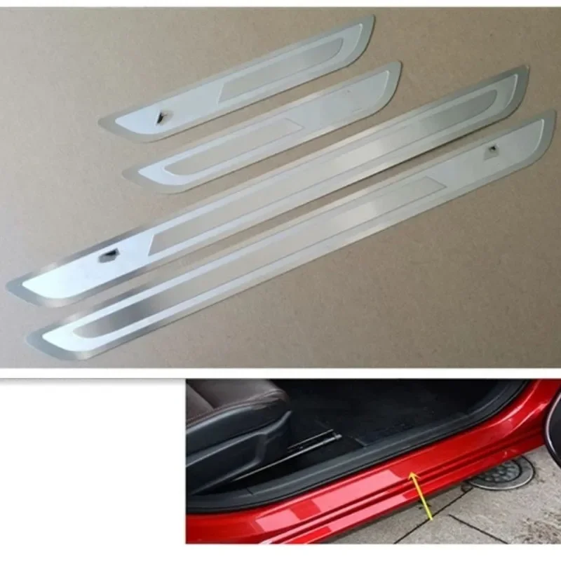 

For Volkswagen GOLF R stainless steel ultrathin Welcome pedal car threshold guard anti-scratch protection car accessories