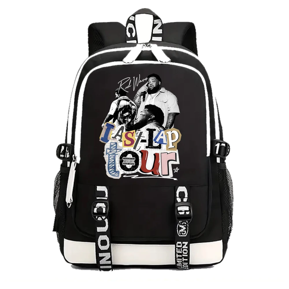 

2024 Rod Wave Last Lap Tour Backpack Print Backpacks Girls School Bag for Teenager Laptop Backpack for Fans Gift