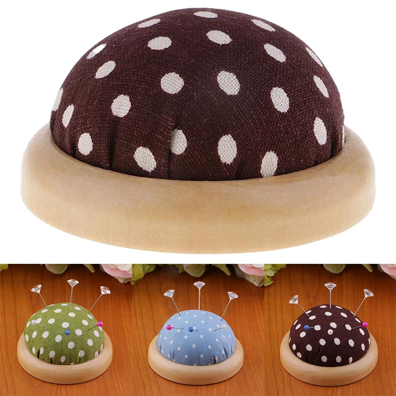 Mini Hand Stitched Pincushion Multi-purpose Cross-stitch Tool Household Cotton And Linen Fabric Semicircular Needle Decoration