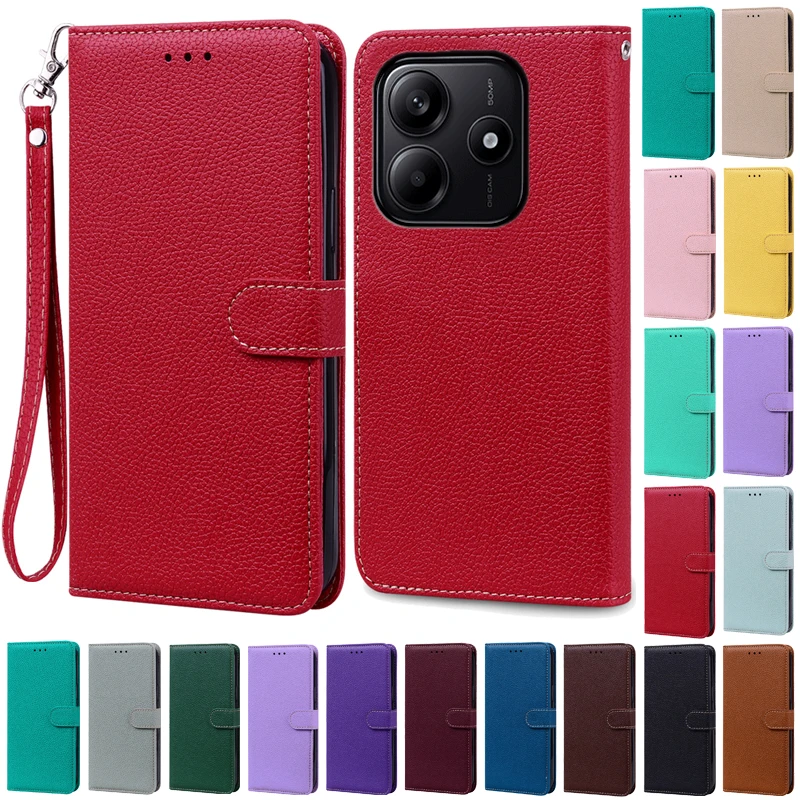 Shockproof Flip Leather Wallet Case for Redmi Note 14