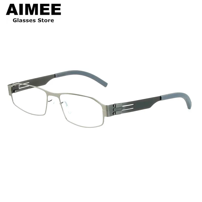 Germany Brand Irregular Square Ultra-Light Glasses Frame Men Women Optical Eyeglasses Designer Screwless Myopia Spectacle Frames