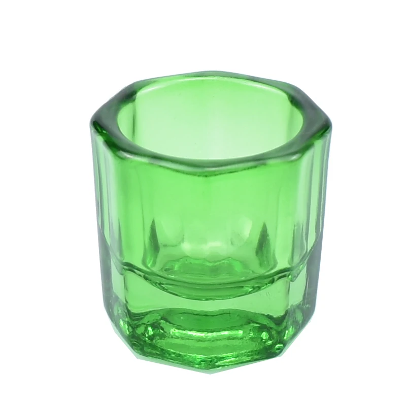 Glass Mixing Bowls for Dentistry and Nail Art Octagonal Powder Holder Cups Dental Lab Tools Multi Use Container
