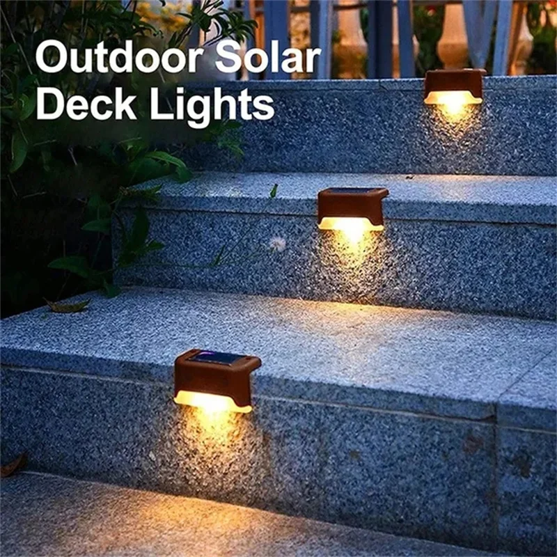 Outdoor impermeável LED Solar Deck Lights, Solar Step Lights, Lâmpada para Pathway, Quintal, Pátio, Escadas, Cercas, 4, 8, 12 Pack