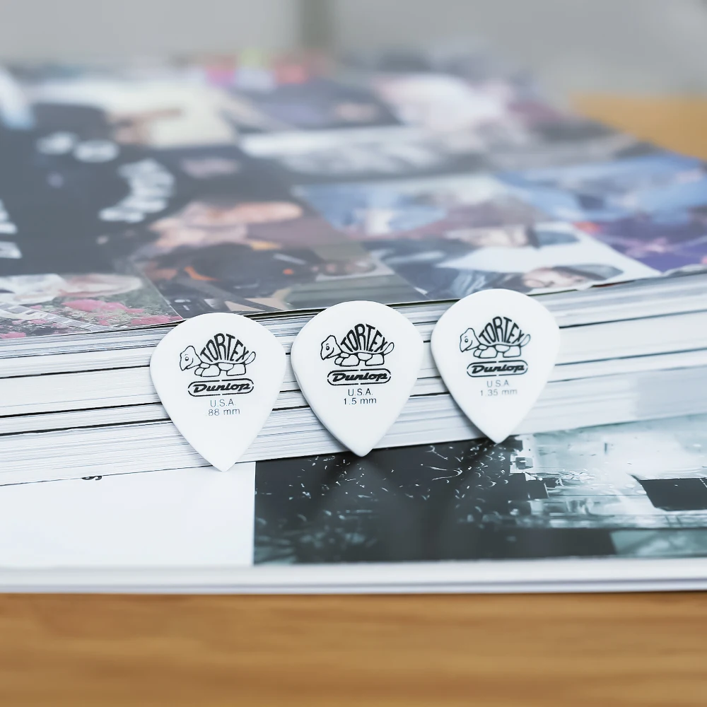Dunlop Guitar Picks 478R Tortex White Jazz III Pick 0.73/0.88/1.0/1.14/1.35/1.5 mm, USA Original Guitar Accessories