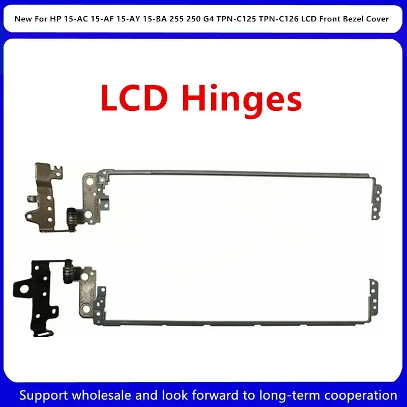 Tampa da moldura frontal LCD, dobradiças LCD, novo, HP 15-AC, 15-AF, 15-AY, 15-BA, 255, 250, G4, TPN-C125, TPN-C126