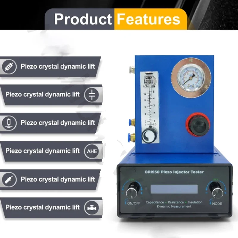 

CRI250 Дизельный тестер Common Rail, пьезокристаллический инжектор AHE, симулятор хода, тестер для измерения остаточного зазора воздуха для Siemens