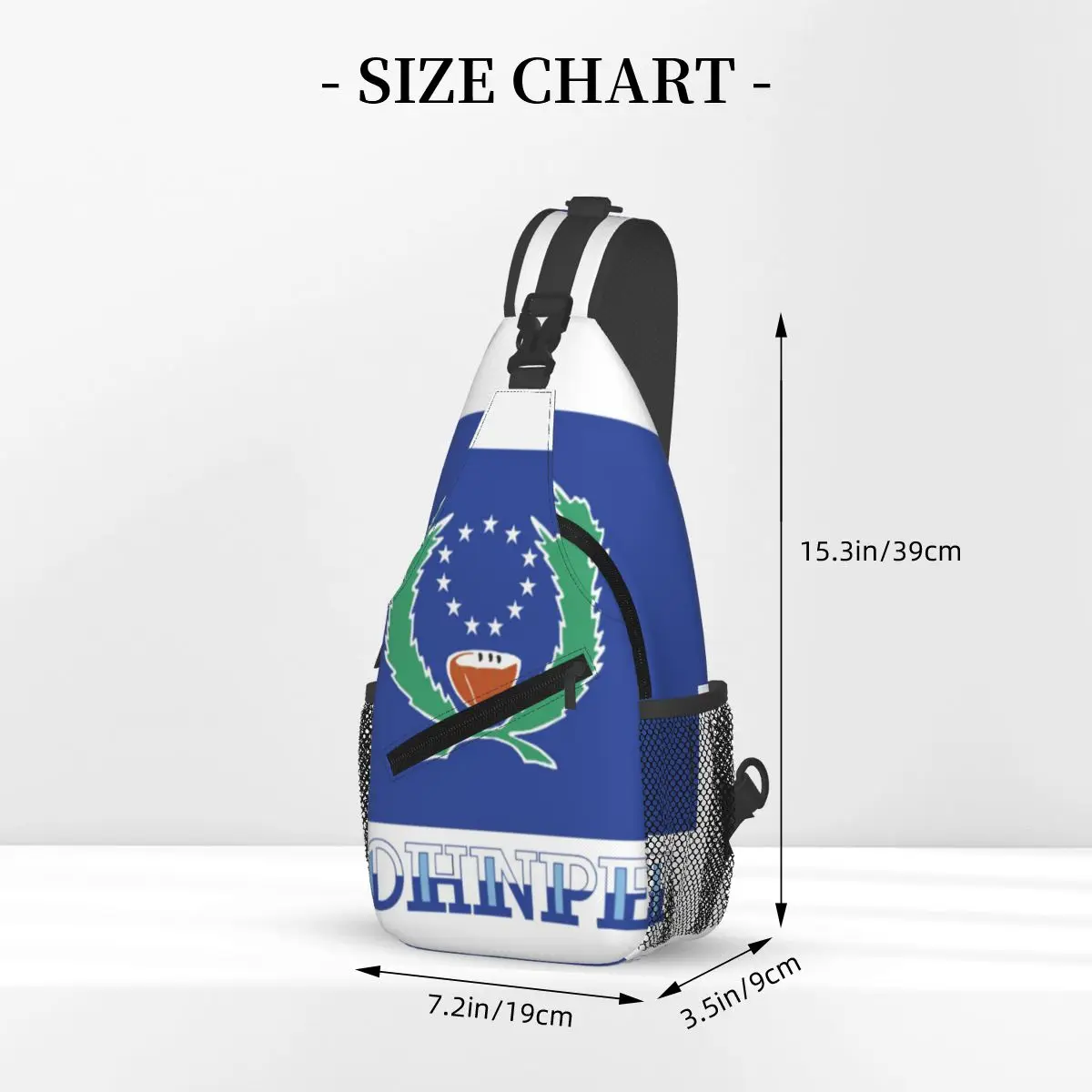 Waving Flag Of Pohnpei Chest Bag Holiday Durable Gift Nice gift Multi-Style