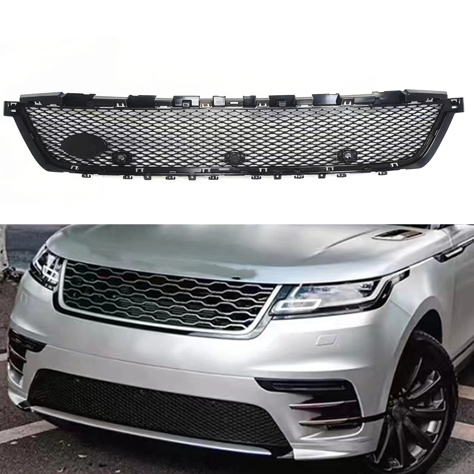 For Land Rover Range Rover Velar L560 2017-2023 LR157793 Car Front Grille Lower Bumper Hood Mesh Grill Cover Grid Kit