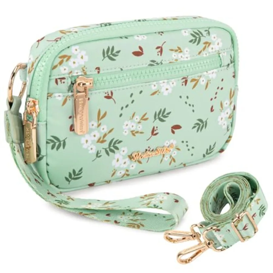 Montana West Wristlet Wallets for Women Nylon RFID Small Crossbody Phone Purse with Built-in Card Slots for Gift