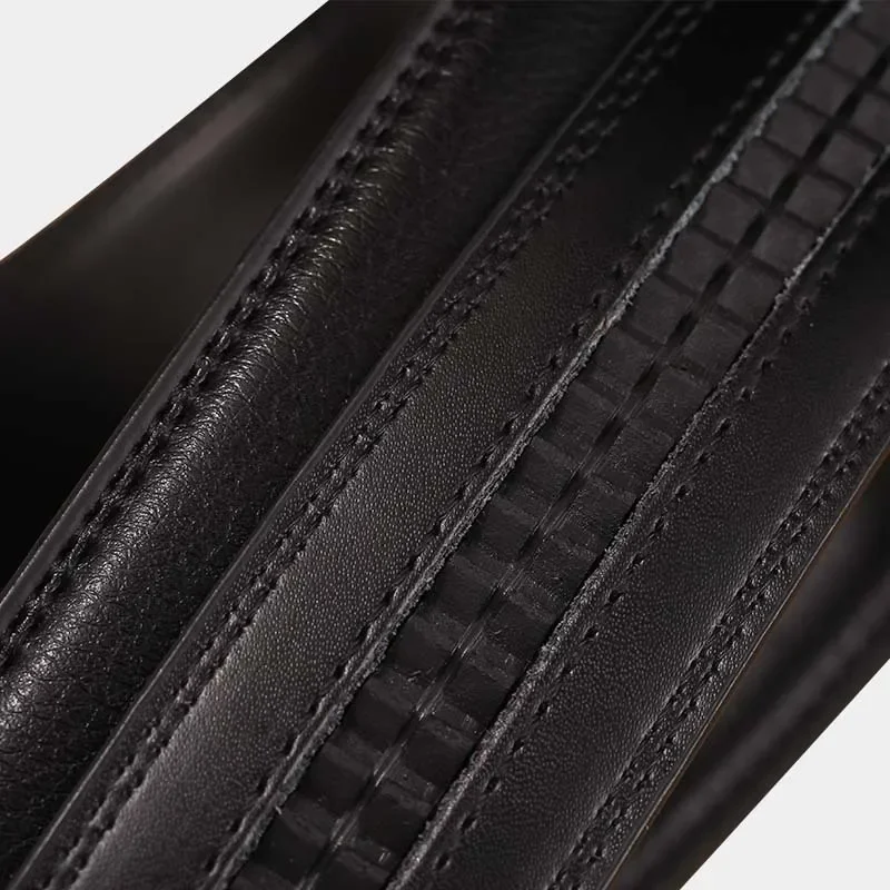 Belt No Buckle for Automatic Buckle PU Leather Belts Without Buckle for Men Women No Buckle 4 Size Wide 2.4 2.8 3.0 3.5 Width