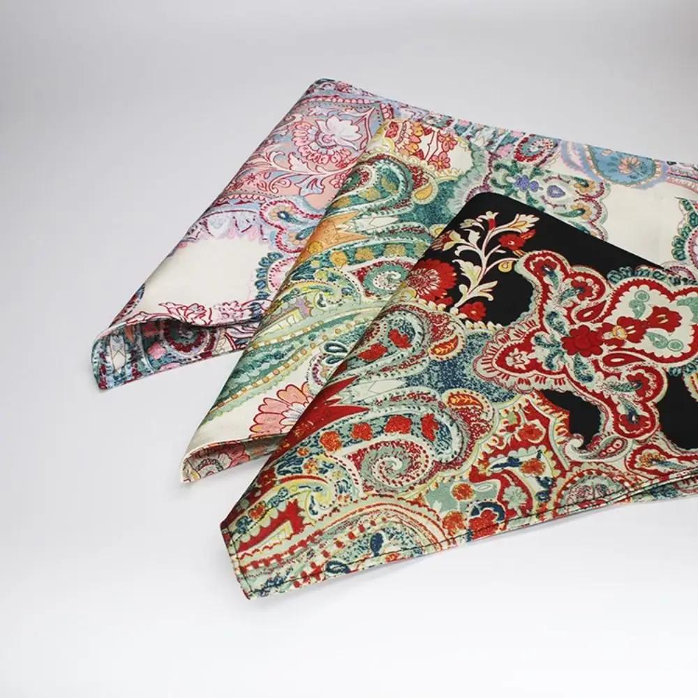 Chinese Style Ethnic Triangular Waistband Tassel Jeans Decor Floral Triangular Belt Embroidered Printing Exquisite