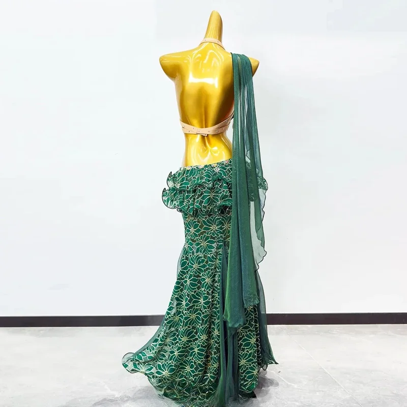 Nowy seksowny luksusowy damski kostium taneczny Bellydance Orientalny garnitur Pokaż etap Taniec brzucha Nosić spódnicę Dostosowane