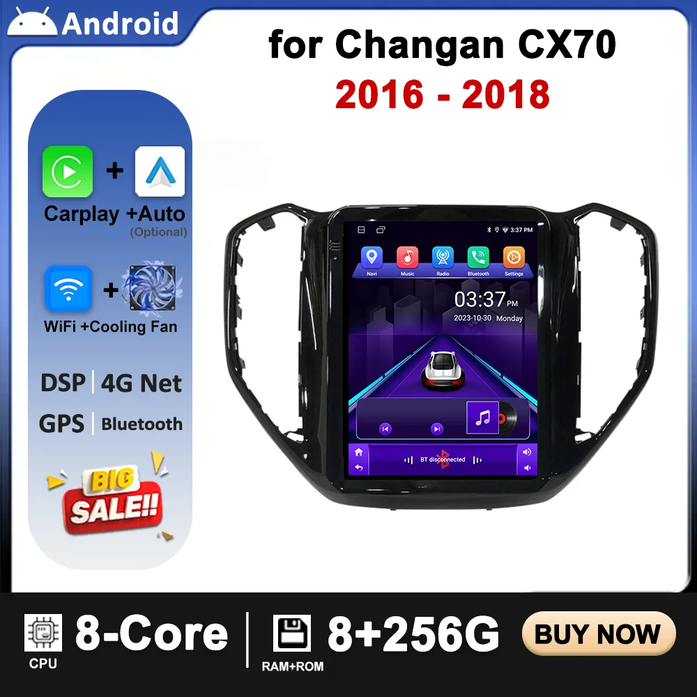 9.7 inch For Changan CX70 2016-2018 android OS Auto Car Radio GPS Navigation Carplay Multimedia Player Stereo QLED WIFI 4G DSP