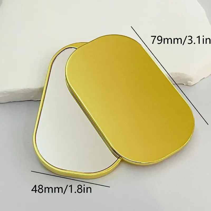 مرآة مكياج مربعة الشكل، مرآة صغيرة لطيفة للفتيات، مرآة دوارة محمولة للطلاب، أدوات تجميل محمولة باليد #6