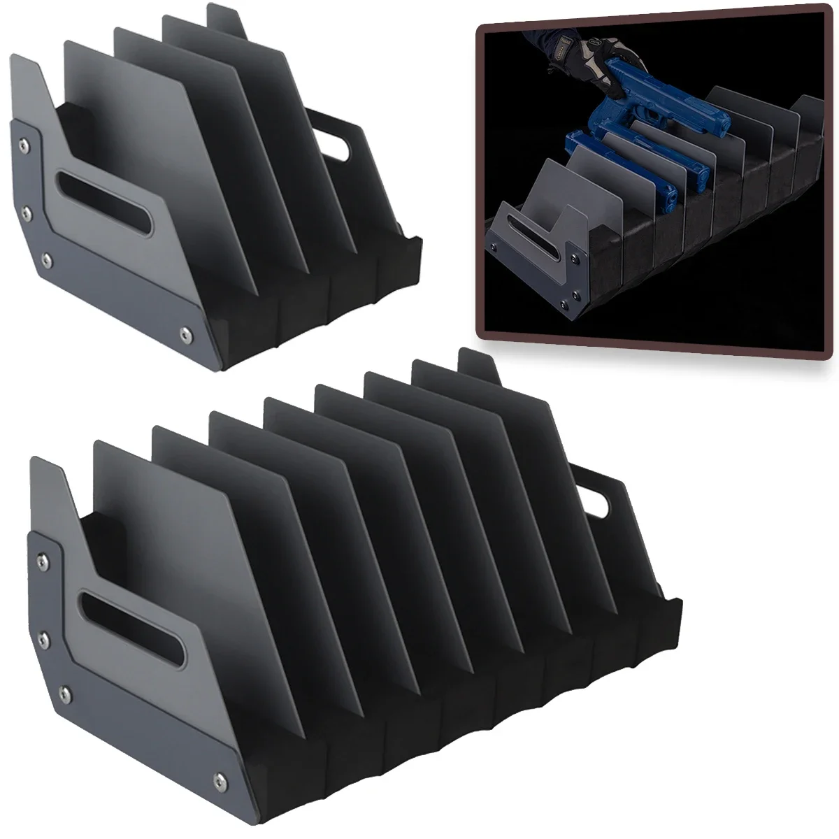 4/8 Slots Tactical Gun Rack Foam Holder Pistol Gun Safe Cabinet Storage Handgun Stand Organizer Accessories