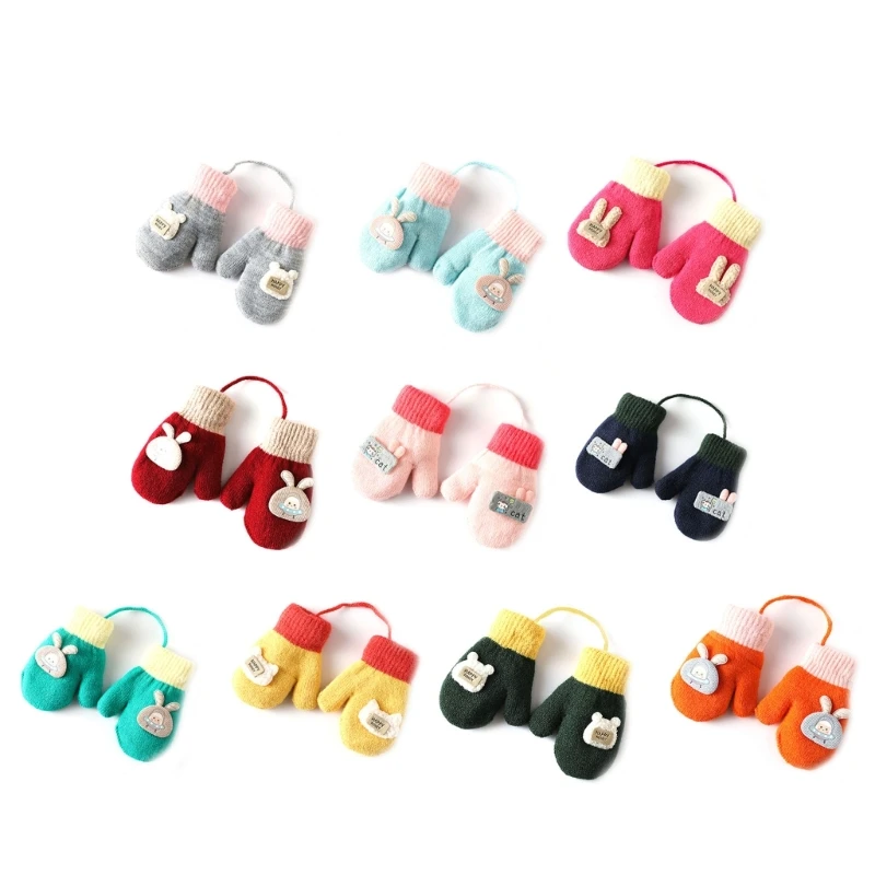 

Children Gloves in Autumn and Winter Double-layer Thickening Warm