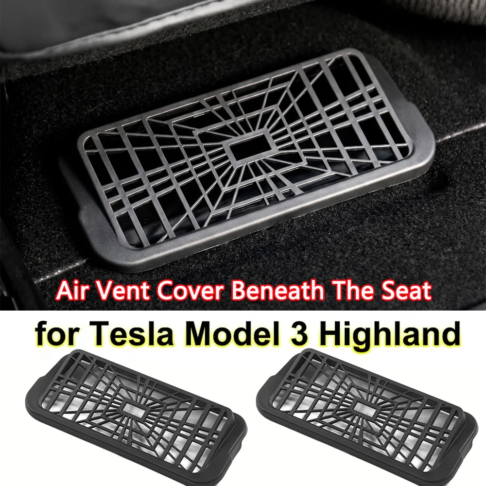 Rear Air Vent Cover For Tesla Model 3 Highland 2024 2025+ Upgrade Backseat Conditioning Outlet Protection Grille Mask Decoration