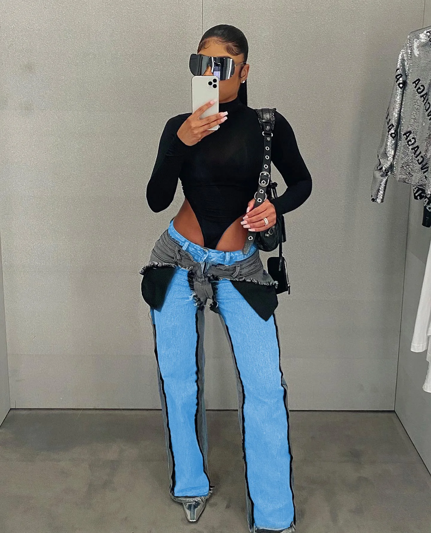 Y2k Pocket Patchwork Jean Zipper Straight Pant Autumn Denim Trouser Female Street Cloth 2023 Winter Women Fashion New Jean