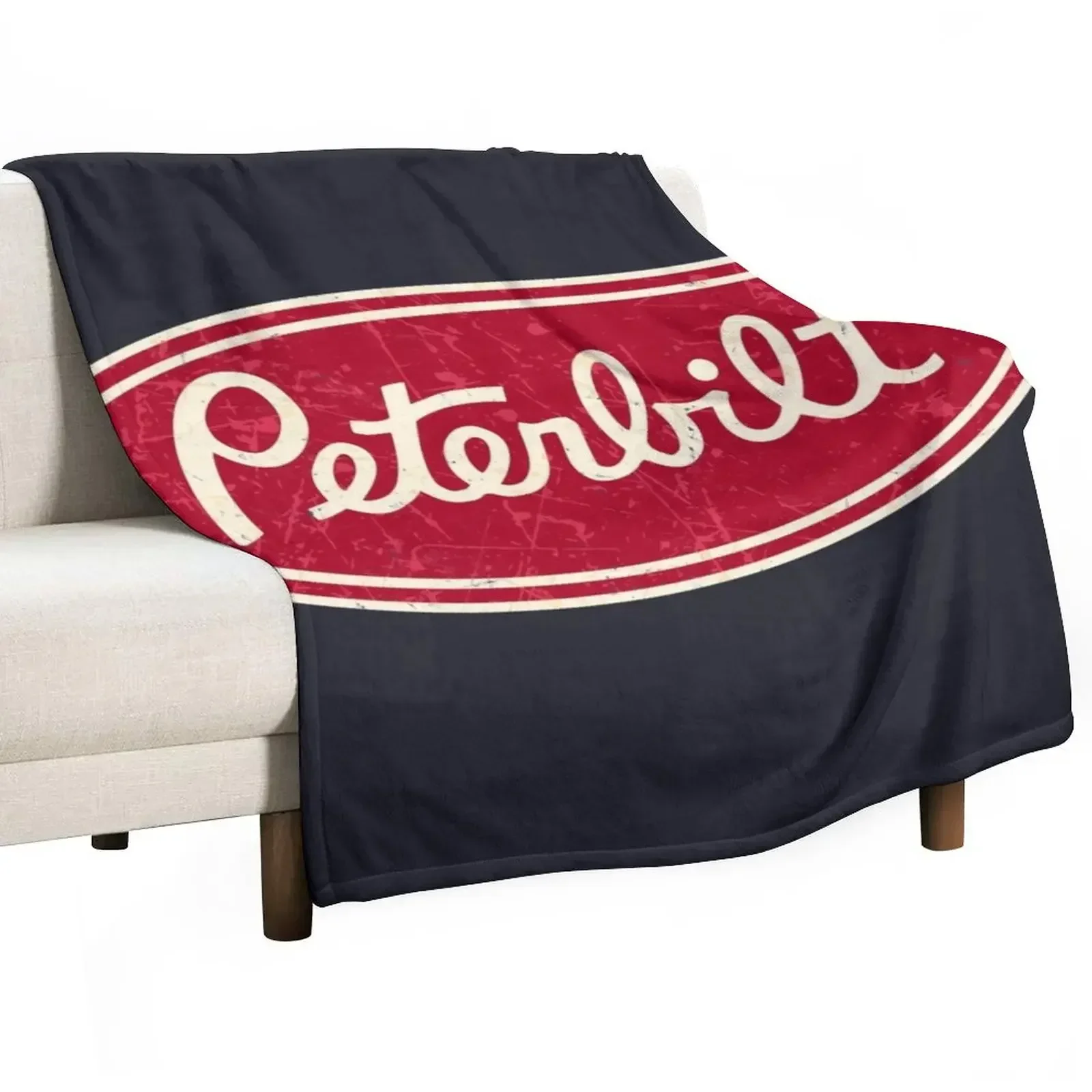 

Peterbilt Truck Racing Vintage Throw Blanket For Decorative Sofa Decorative Throw for sofa Blankets