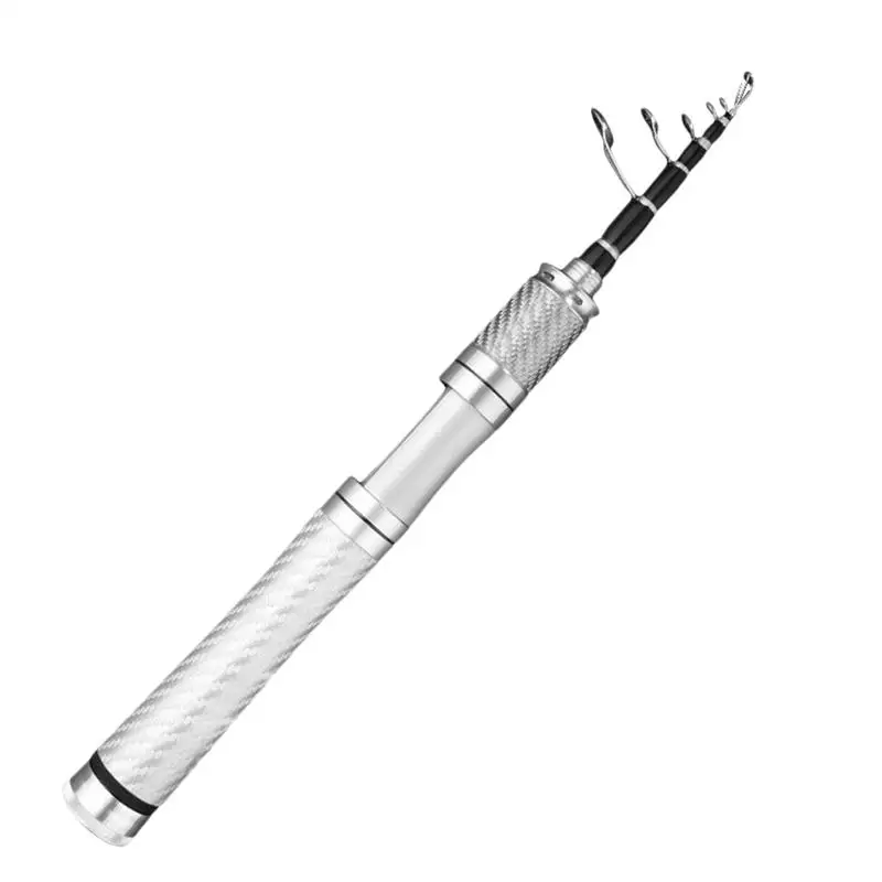 Caña telescópica compacta de mano, caña de pescar de viaje, accesorios de equipo de pesca ergonómicos para uso en corriente de playa