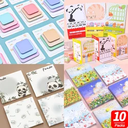 10Sets Sticky Notes Memo Pad Cute Kawaii Index Tab Post Notepad Journal Stationery School Checklist Diary Planner Bookmark Thing