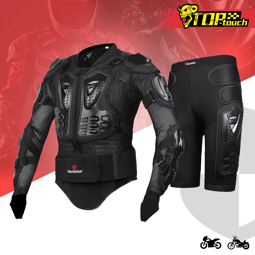 

HEROBIKER Motorcycle Jacket Men Full Body Motorcycle Armor Motocross Racing Moto Jacket Riding Motorbike Protection Size S-5XL