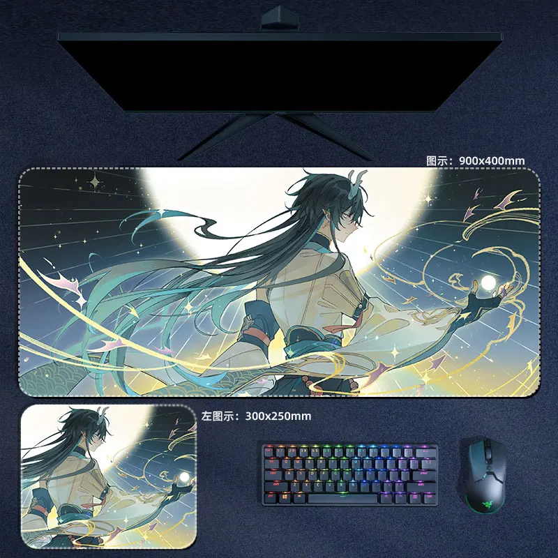 Imbibitor Lunae Blade Luocha Mouse Pad Honkai Star Rail  Mousepad Computer Keyboard Padding Anime Gaming Accessories Desk Mat