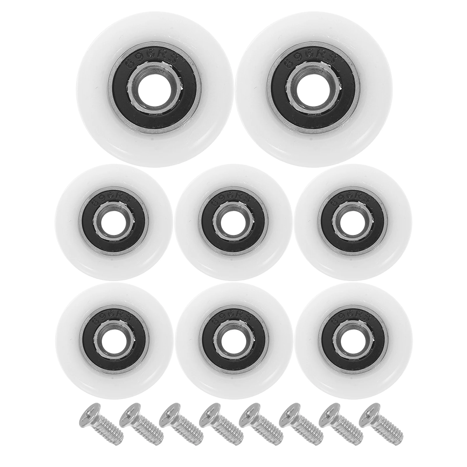 

8pcs Bathroom Sliding Rollers 25Mm Diameter Smooth Heavy Duty Shower Door Wheel Replacement Moisture Resistant For Glass Shower