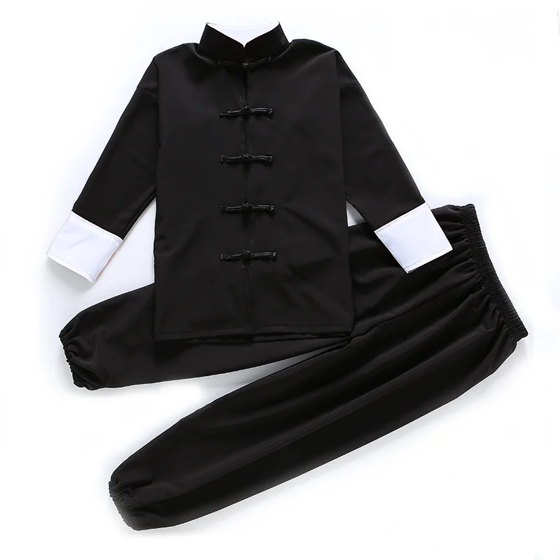 Uniforme tradicional chino de Kung Fu para niños y niñas, traje de Wushu, conjunto de pantalones y Top, traje de Tai Chi Folk, traje de escenario