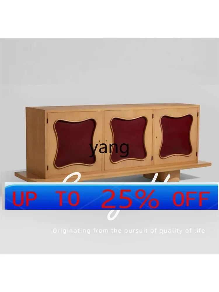 

CX solid wood small apartment living room floor cabinet retro model room storage storage cabinet