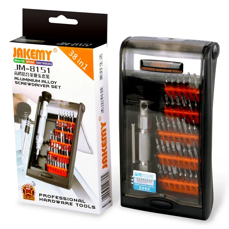 JAKEMY JM-8151 Zestaw precyzyjnych wkrętaków magnetycznych Zestaw wkrętaków sześciokątnych Torx do naprawy telefonów komórkowych i komputerów Narzędzia ręczne